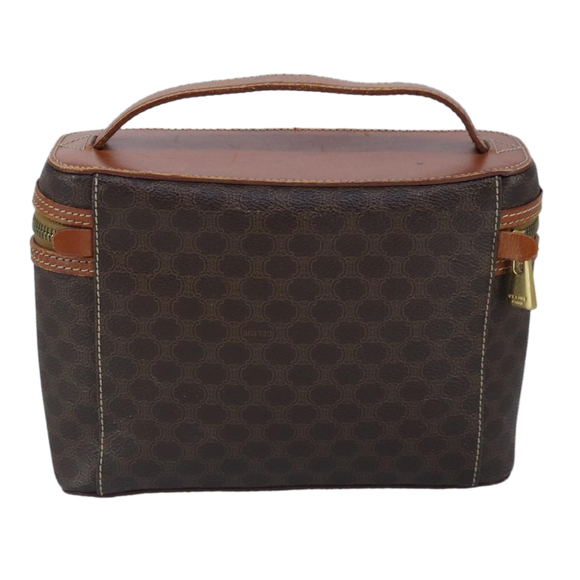 CELINE Macadam Canvas Hand Bag PVC Leather Brown Auth ar12788 - Picture 2 of 16